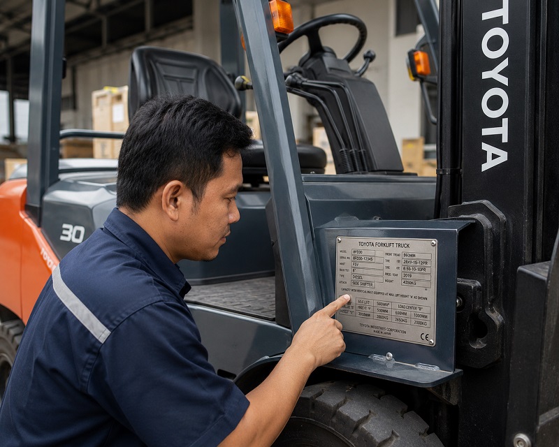 Cara Membaca Nameplate Forklift Toyota