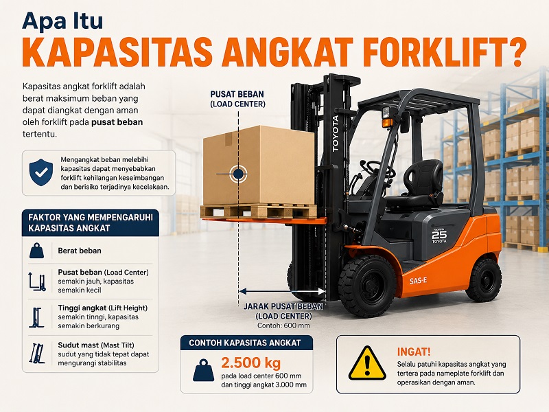 Apa Itu Kapasitas Angkat Forklift ? Simak Penjelasan nya